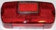 ART.RP304-C/GH  Corpo luminoso rosso completo di catadiotro con ghieretta in alluminio -per LAMBRETTA 125-150/Li 2 e 3 serie; LAMBRETTA 150/SPECIAL; LAMBRETTA 175/T.V. 2 e 3 serie; LAMBRETTA 200/S.X.